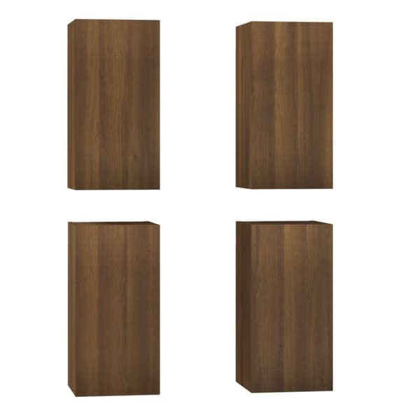 vidaXL TV-kaapit 4 kpl ruskea tammi 30,5x30x60 cm tekninen puu