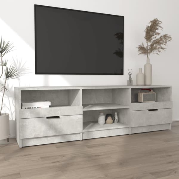 vidaXL Tv-bänk betonggrå 150x33,5x45 cm konstruerat trä