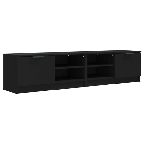 vidaXL Tv-bänk 2 st svart 80x35x36,5 cm konstruerat trä