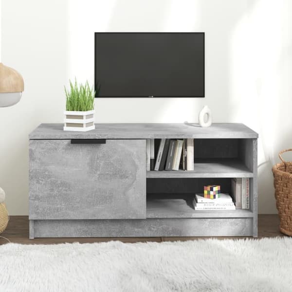 vidaXL TV-benk betonggrå 80x35x36,5 cm konstruert tre