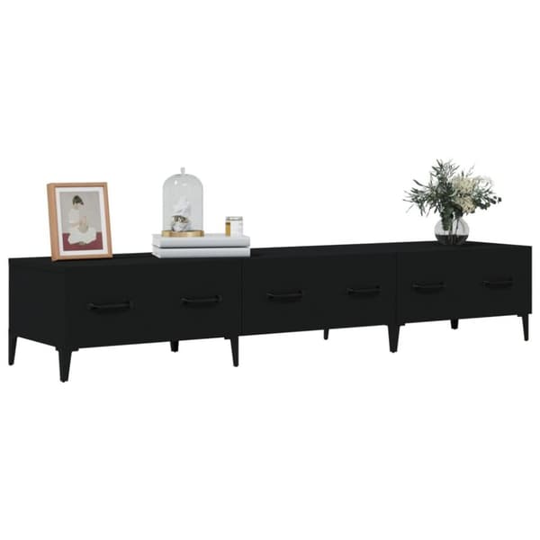 vidaXL TV-benk svart 150x34,5x30 cm konstruert tre
