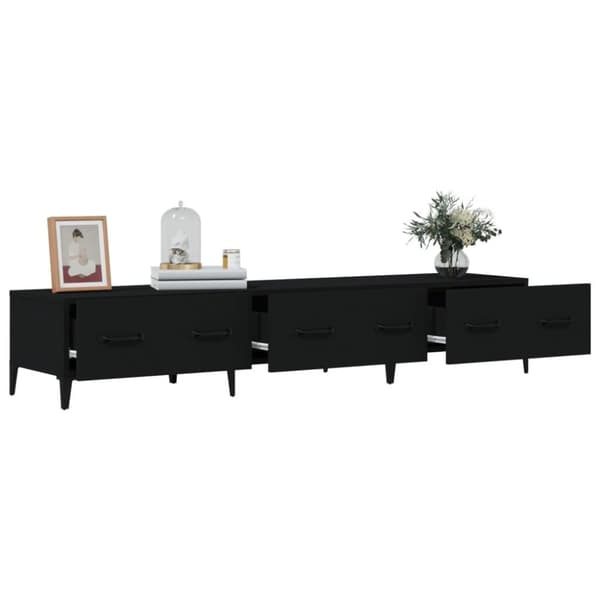 vidaXL TV-benk svart 150x34,5x30 cm konstruert tre