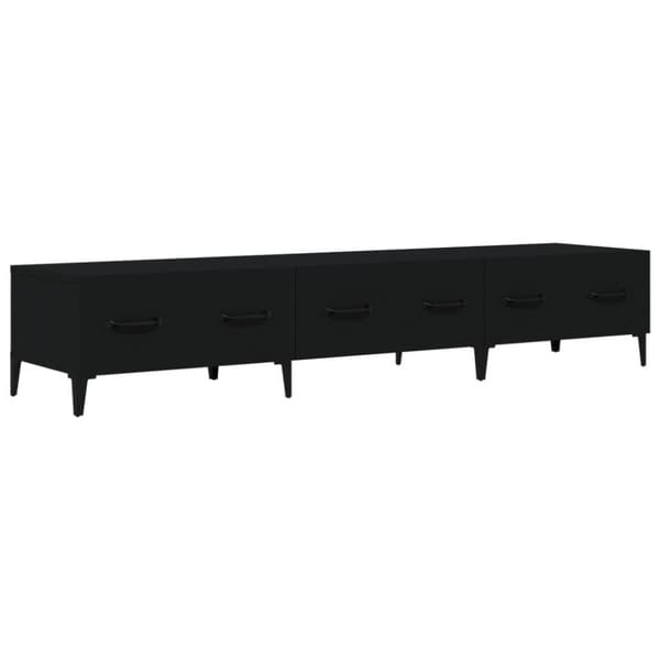 vidaXL TV-benk svart 150x34,5x30 cm konstruert tre