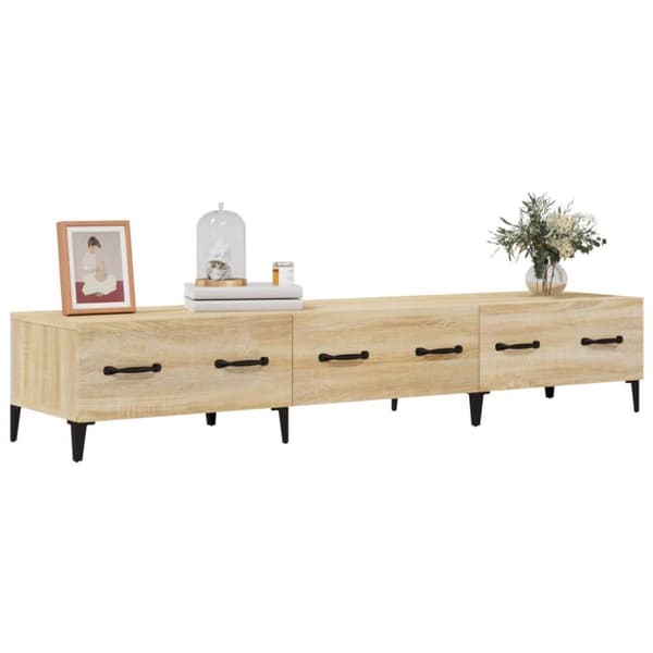 vidaXL TV-benk sonoma eik 150x34,5x30 cm konstruert tre