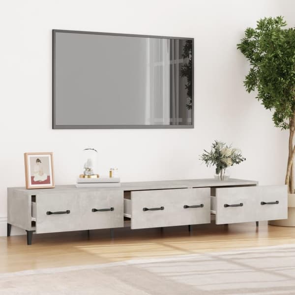 vidaXL TV-benk betonggrå 150x34,5x30 cm konstruert tre