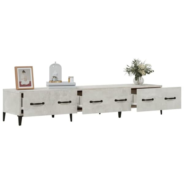 vidaXL TV-benk betonggrå 150x34,5x30 cm konstruert tre