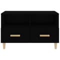 Miniatyrbilde 6 av 11: vidaXL TV-benk svart 80x36x50 cm konstruert tre