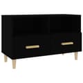 Miniatyrbilde 1 av 11: vidaXL TV-benk svart 80x36x50 cm konstruert tre