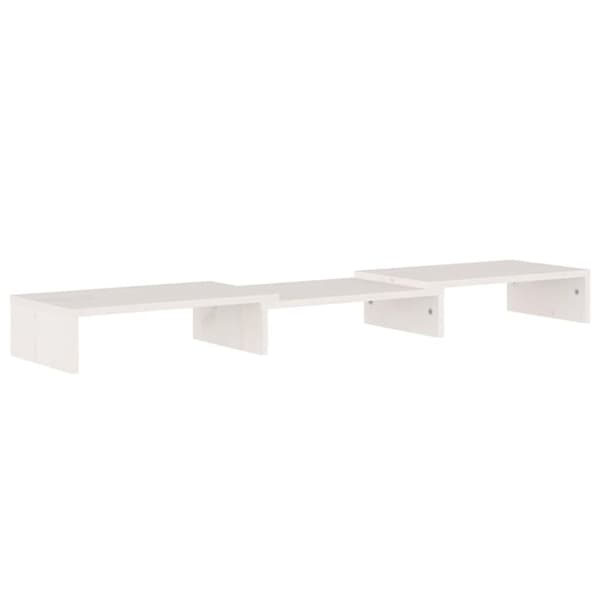 vidaXL Skärmställ vit 80x24x10,5 cm massiv furu