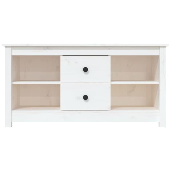 vidaXL TV-benk hvit 103x36,5x52 cm heltre furu
