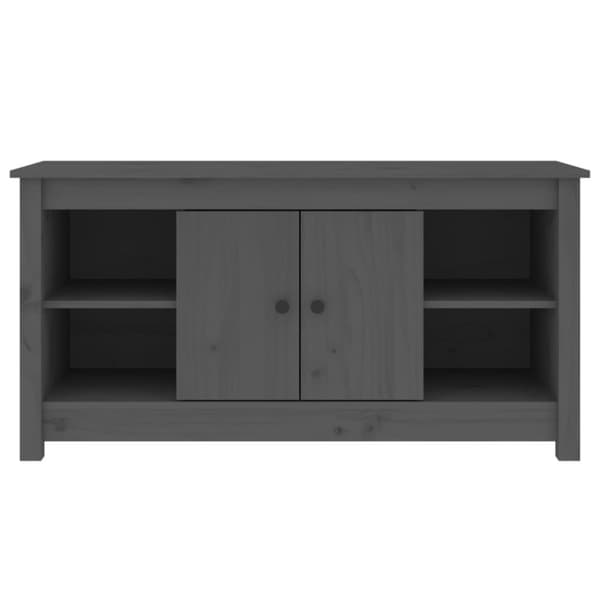 vidaXL TV-benk grå 103x36,5x52 cm heltre furu