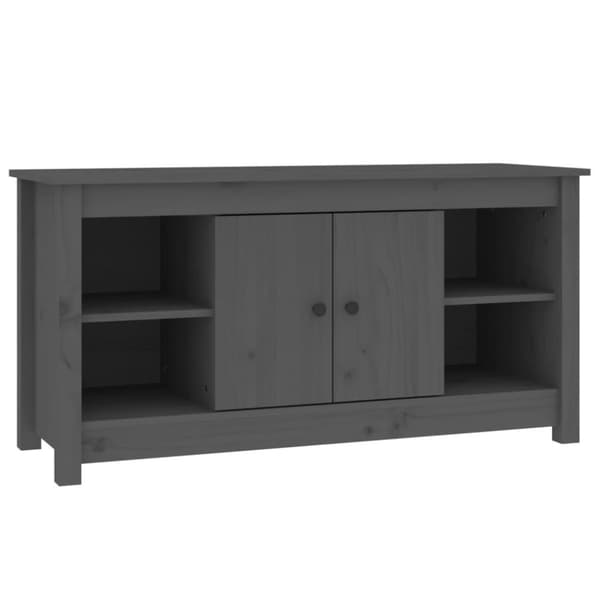 vidaXL TV-benk grå 103x36,5x52 cm heltre furu