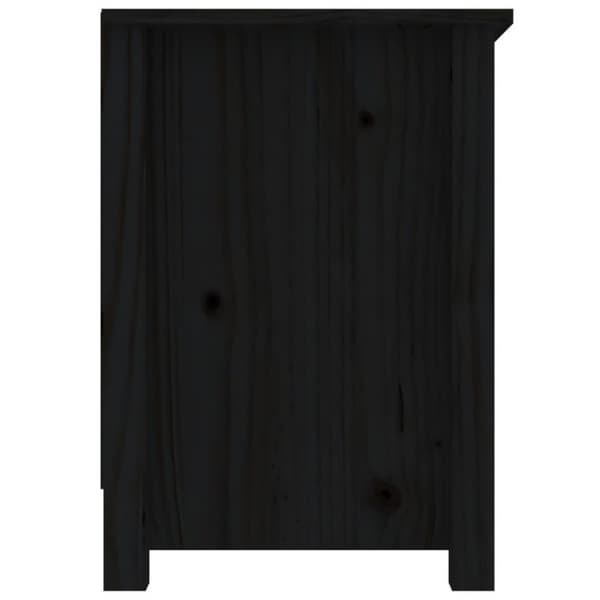 vidaXL TV-benk svart 103x36,5x52 cm heltre furu