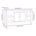 Miniatyrbilde 9 av 11: vidaXL TV-benk svart 103x36,5x52 cm heltre furu