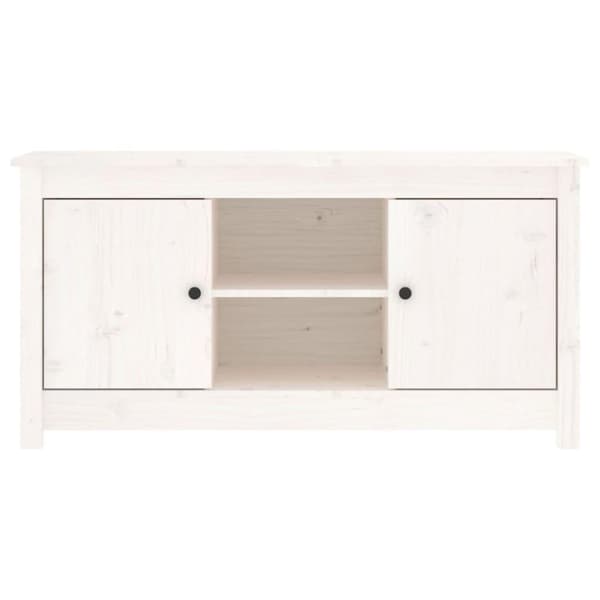 vidaXL TV-benk hvit 103x36,5x52 cm heltre furu