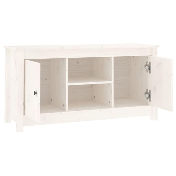 vidaXL TV-benk hvit 103x36,5x52 cm heltre furu