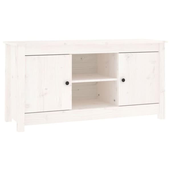 vidaXL TV-benk hvit 103x36,5x52 cm heltre furu