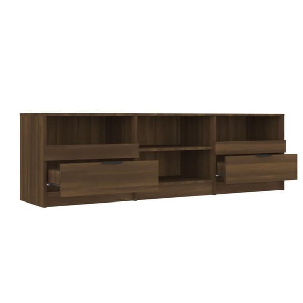 vidaXL TV-benk brun eik 150x33,5x45 cm konstruert tre