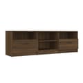 Miniatyrbilde 1 av 8: vidaXL TV-benk brun eik 150x33,5x45 cm konstruert tre