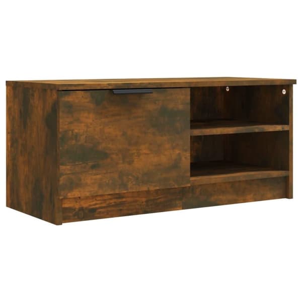 vidaXL TV-benk røkt eik 80x35x36,5 cm konstruert tre