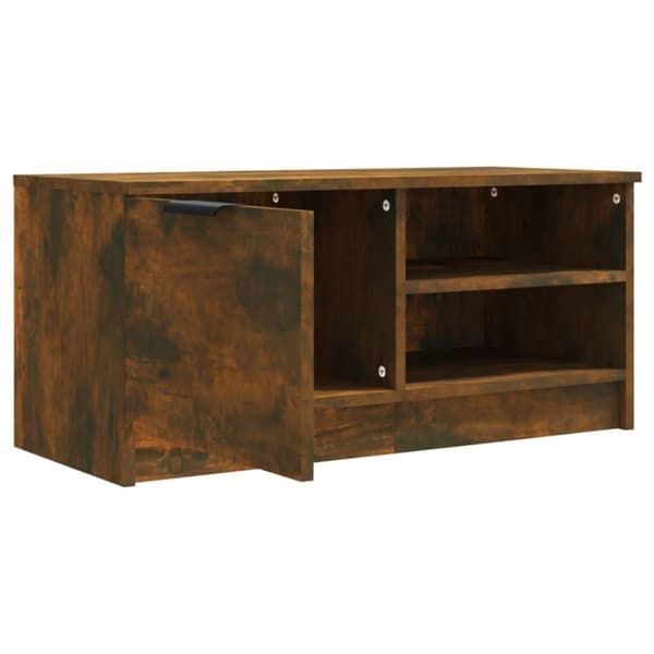 vidaXL TV-benker 2 stk røkt eik 80x35x36,5 cm konstruert tre