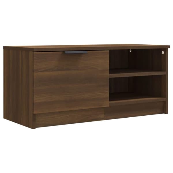 vidaXL TV-benk brun eik 80x35x36,5 cm konstruert tre