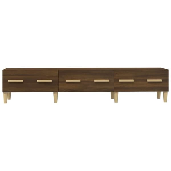 vidaXL Tv-bänk brun ek 150x34,5x30 cm konstruerat trä