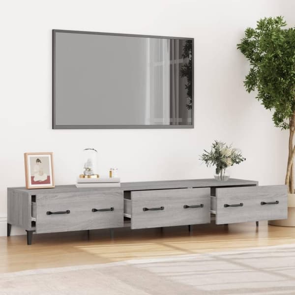 vidaXL TV-benk grå sonoma 150x34,5x30 cm konstruert tre