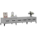 Miniatyrbilde 4 av 10: vidaXL TV-benk grå sonoma 150x34,5x30 cm konstruert tre