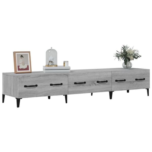 vidaXL TV-benk grå sonoma 150x34,5x30 cm konstruert tre
