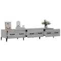 Miniatyrbilde 5 av 10: vidaXL TV-benk grå sonoma 150x34,5x30 cm konstruert tre