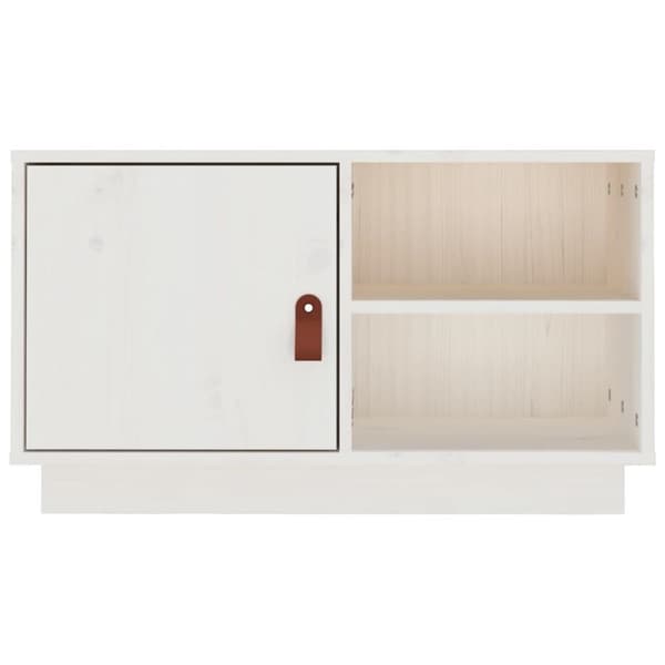 vidaXL Tv-bänk vit 70x34x40 cm massiv furu