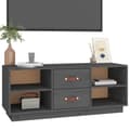 Miniatyrbilde 4 av 11: vidaXL TV-benk grå 100x34x40 cm heltre furu