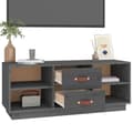Miniatyrbilde 5 av 11: vidaXL TV-benk grå 100x34x40 cm heltre furu