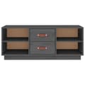 Miniatyrbilde 6 av 11: vidaXL TV-benk grå 100x34x40 cm heltre furu