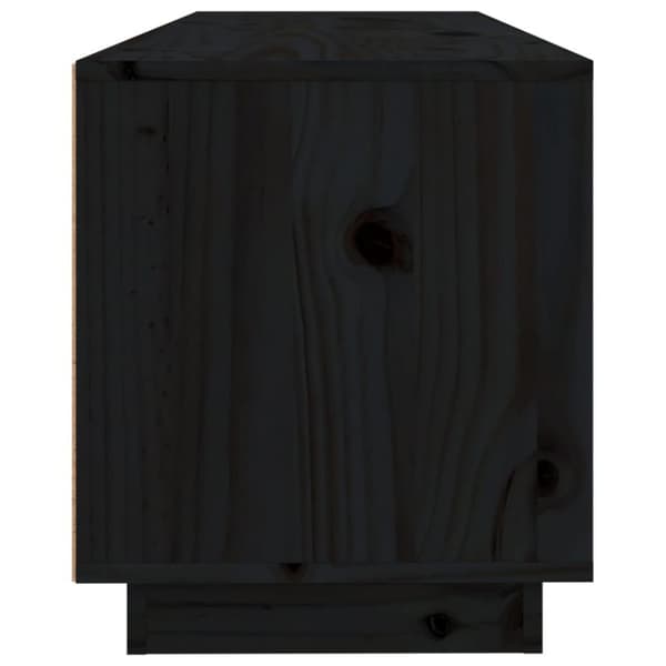 vidaXL TV-benk svart 100x34x40 cm heltre furu