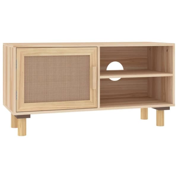 vidaXL TV-benk brun 80x30x40 cm heltre furu og naturrotting