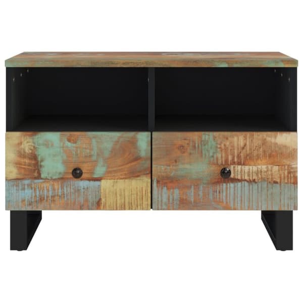 vidaXL tv-bord 70x33x46cm massivt genbrugstræ