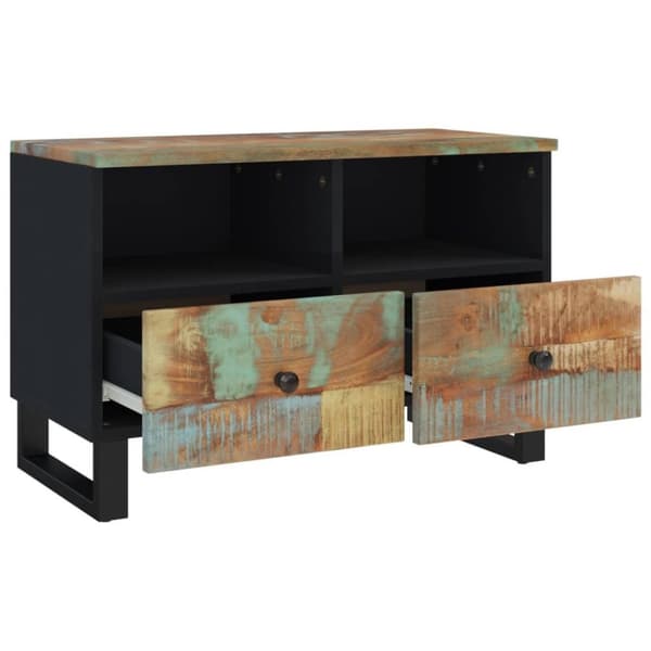vidaXL tv-bord 70x33x46cm massivt genbrugstræ