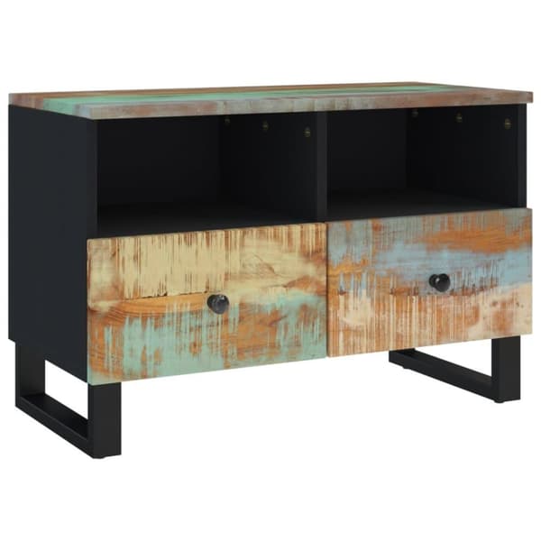 vidaXL tv-bord 70x33x46cm massivt genbrugstræ