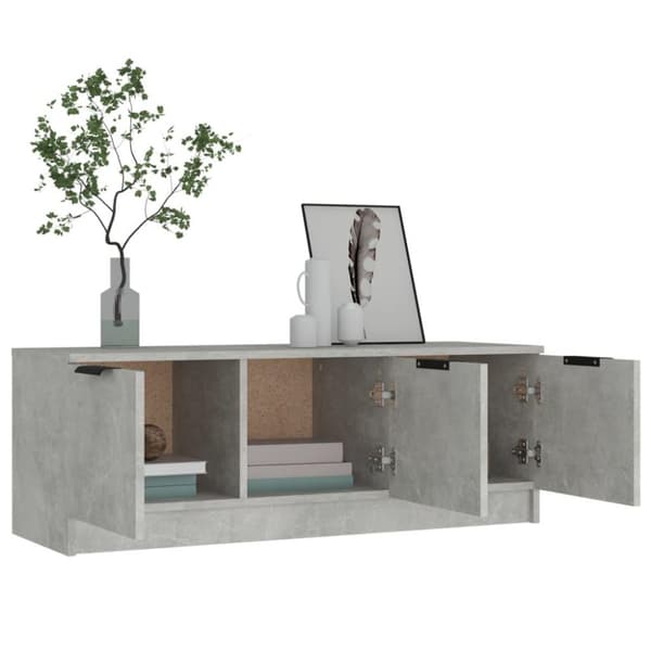 vidaXL tv-bord 102x35x36,5 cm konstrueret træ betongrå