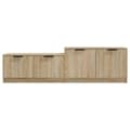 Miniatyrbillede 5 af 9: vidaXL tv-bord 158,5x36x45 cm konstrueret træ sonoma-eg