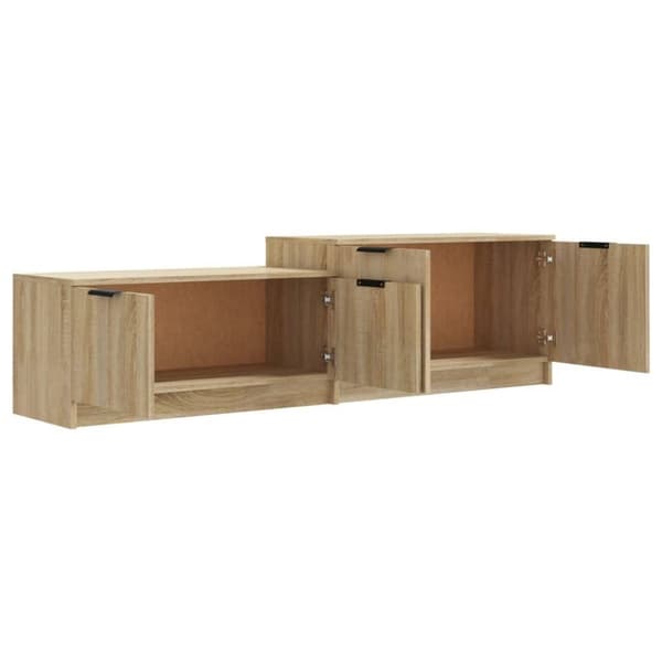 vidaXL tv-bord 158,5x36x45 cm konstrueret træ sonoma-eg