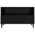 Miniatyrbillede 6 af 11: vidaXL tv-bord 80x36x50 cm konstrueret træ sort