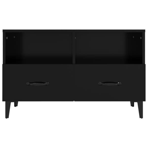 vidaXL tv-bord 80x36x50 cm konstrueret træ sort