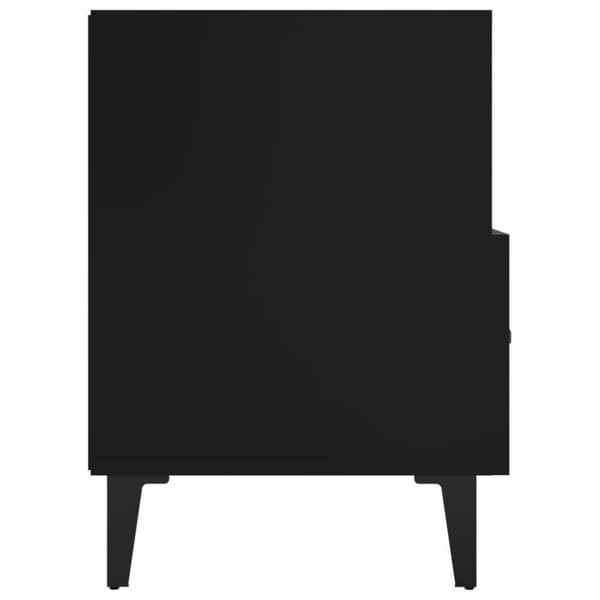 vidaXL tv-bord 80x36x50 cm konstrueret træ sort