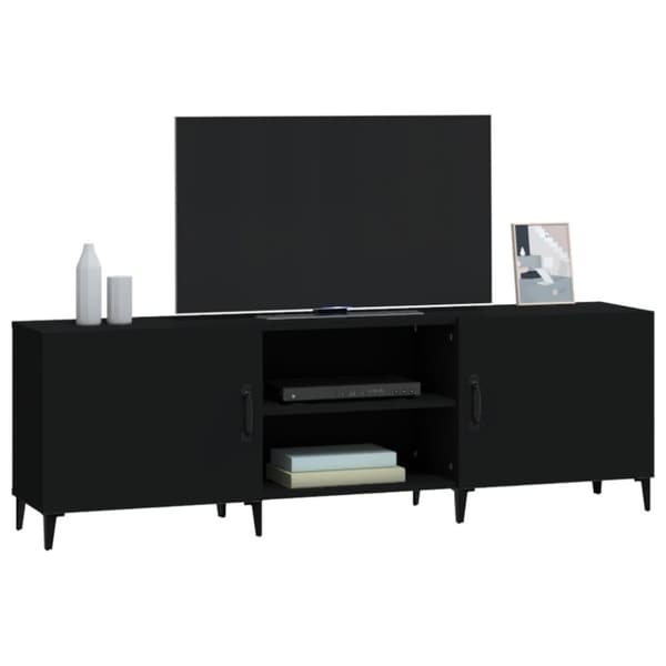 vidaXL Tv-bänk svart 150x30x50 cm konstruerat trä
