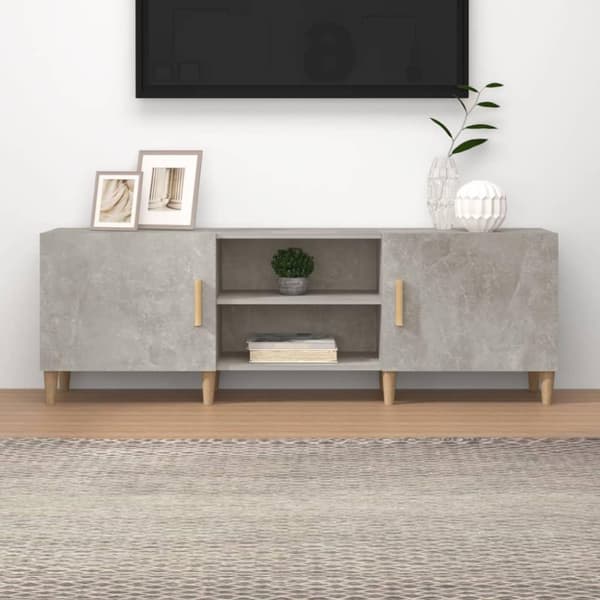 vidaXL TV-benk betonggrå 150x30x50 cm konstruert tre