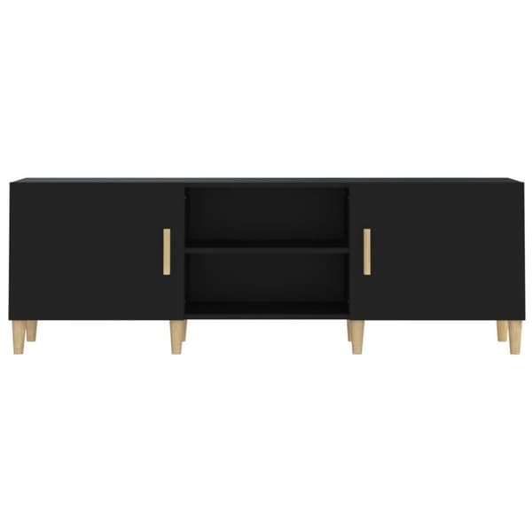 vidaXL TV-benk svart 150x30x50 cm konstruert tre