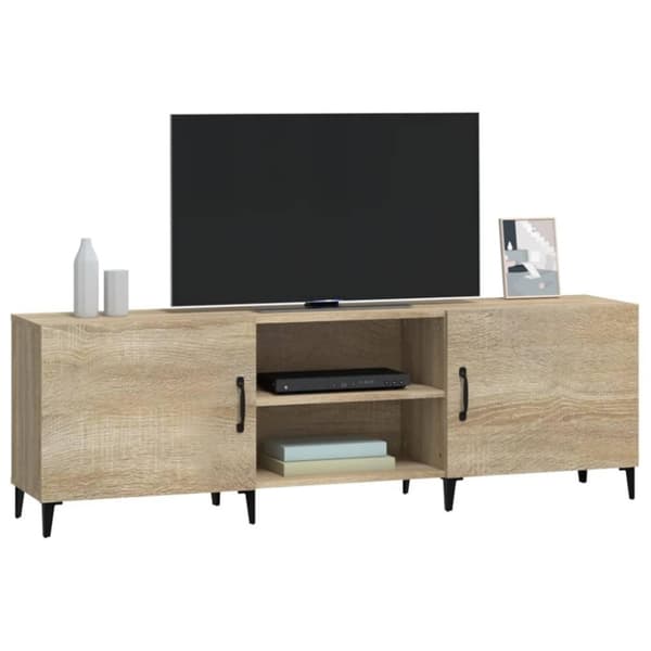 vidaXL TV-benk sonoma eik 150x30x50 cm konstruert tre